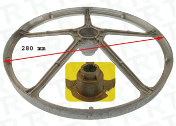 Imagen de POLEA BOMBO INDESIT CORREA PLV 280 mm