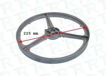 Imagen de POLEA BOMBO PLANA EJE REDONDO 225 mm