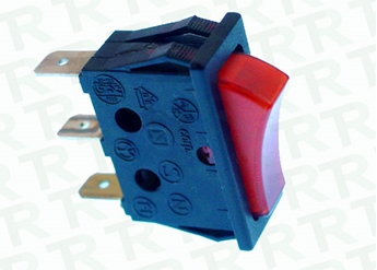 Imagen de INTERRUPTOR UNIPOLAR ROJO 3 CONTACTOS
