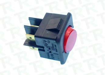 Imagen de INTERRUPTOR ROJO CUADRADO 4 CONTACTOS