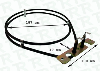 Imagen de RESISTENCIA 2000W 220V 187 mm HORNO TURBO BALAY