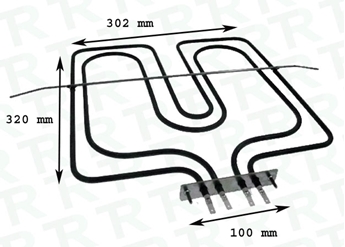 Imagen de RESISTENCIA 1500+1600W 220V 302x320 mm HORNO TEKA