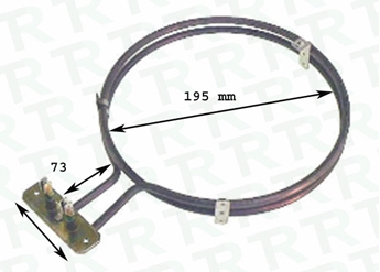 Imagen de RESISTENCIA 2000W 220V 195 mm HORNO TEKA