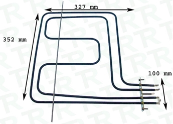 Imagen de RESISTENCIA DOBLE 1500+1100W 220V HORNO TEKA