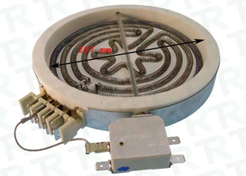 Imagen de CUERPO CALOR 1800W 230V 210 mm 3 CIRCUITOS VITRO