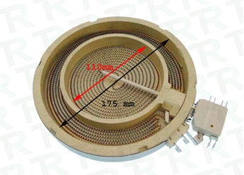 Imagen de CUERPO CALOR 1700+700W 220V 200 mm DOBLE VITRO