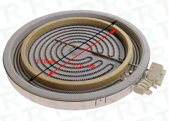 Imagen de CUERPO CALOR 2700W 230V 270/210 mm 2 CIRC. VITRO