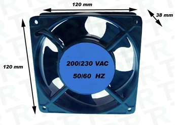 Imagen de VENTILADOR AXIAL METAL. 120x120mm 220V